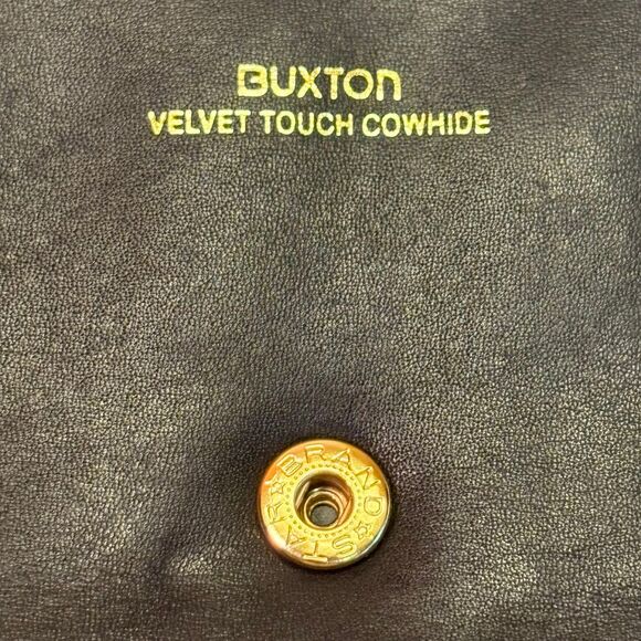 VTG Buxton Black Leather Velvet Touch Cowhide Wallet/Crossbody Bag - Picture 11 of 11